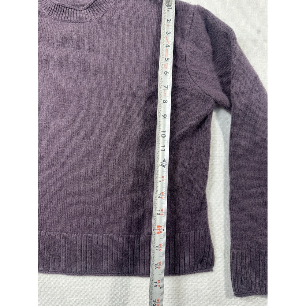Quince Mongolian Cashmere Boxy Crewneck Sweater Deep Orchid Purple S - Picture 9 of 9